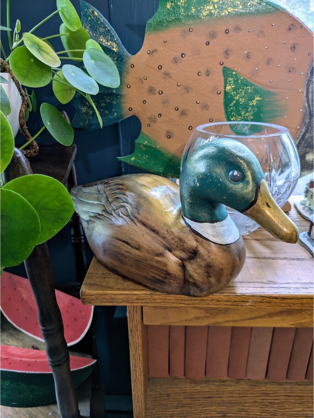Mallard Duck, Hand Painted Ceramic Decor, Bird, Wildlife, Nature